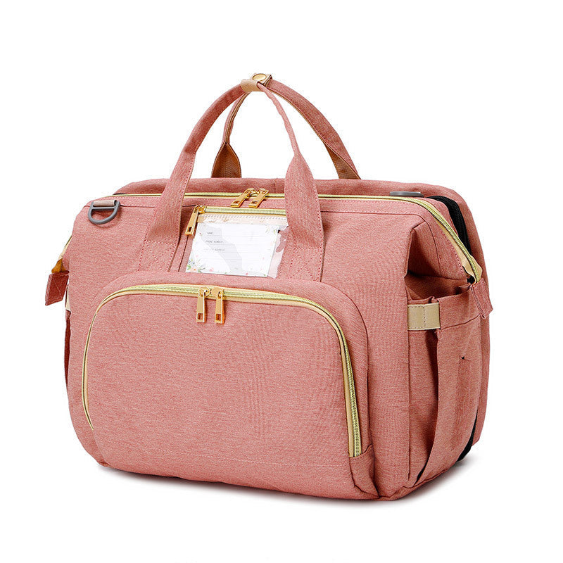 Three Little Tots Portable folding crib mummy bag, in Lotus color