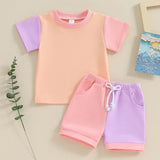 Summer Color Block Top and Bottom Set