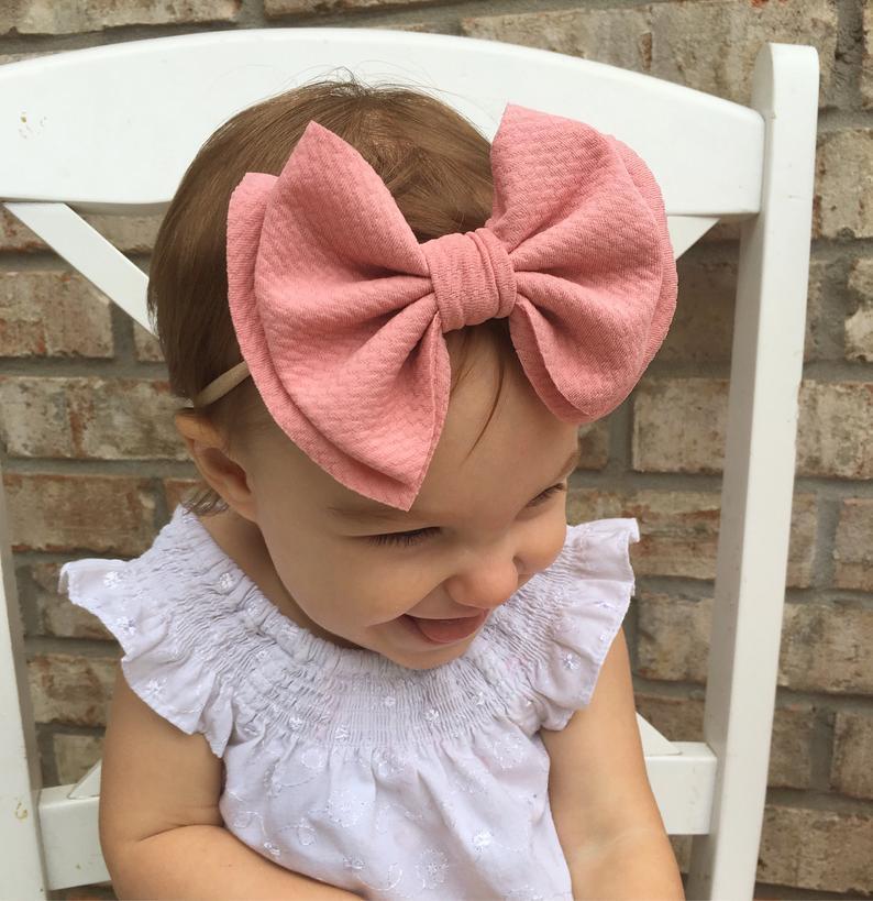 Three Little Tots Children's Bow Hair Band Baby Double Layer