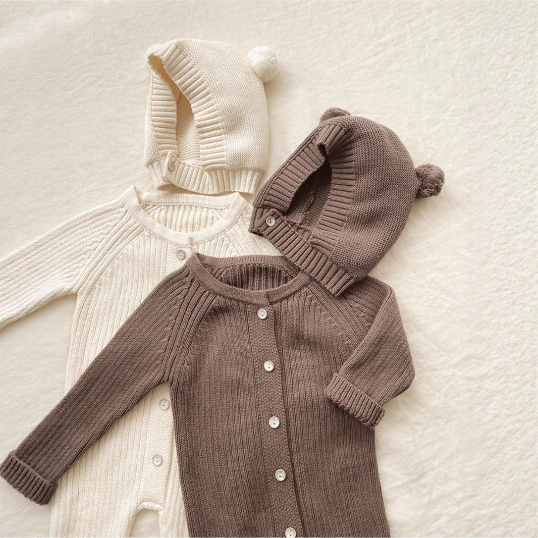 Children's Clothes Romper With Bear Hat