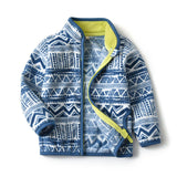 Boys Thick Fur Printed Coats Kids Zipper