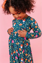 Three Little Tots Bamboo Long Sleeved Dress - Sylva, additional product photo