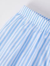 "I ❤ MOMMY" Embroidery Smocking Baby Boys Striped Shorts Set
