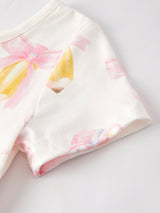 Back to School Bow Pencil Print Girls Dress