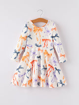 Halloween Bow Spring and Summer Girls Dress