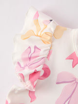 BACK TO SCHOOL Girl's Summer Bow Short Sleeve Shorts Set