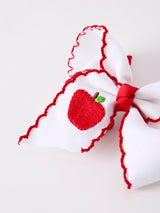 Back-to-school Apple Applique Girls Hairpin 4 Inches/6.25 inches