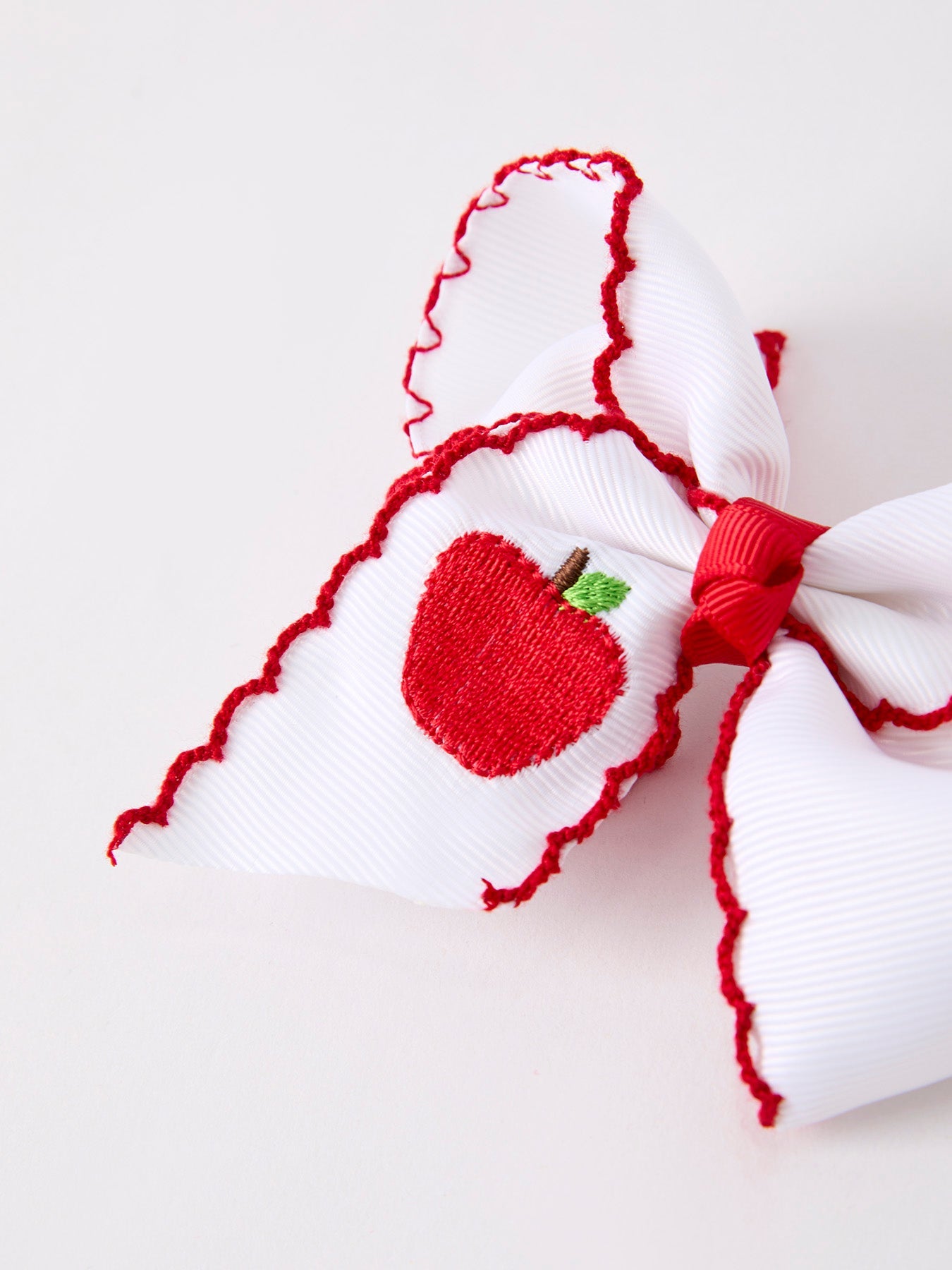 Back-to-school Apple Applique Girls Hairpin 4 Inches/6.25 inches
