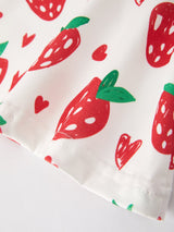 Sweetest Berry In The Patch Girls Strawberry Flared Pants Set
