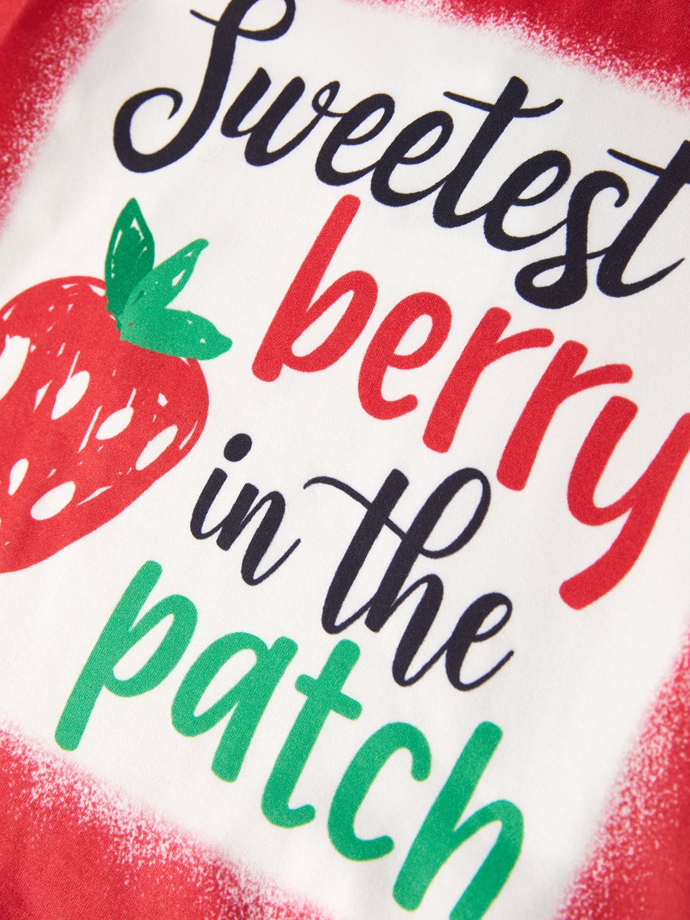 Sweetest Berry In The Patch Girls Strawberry Flared Pants Set