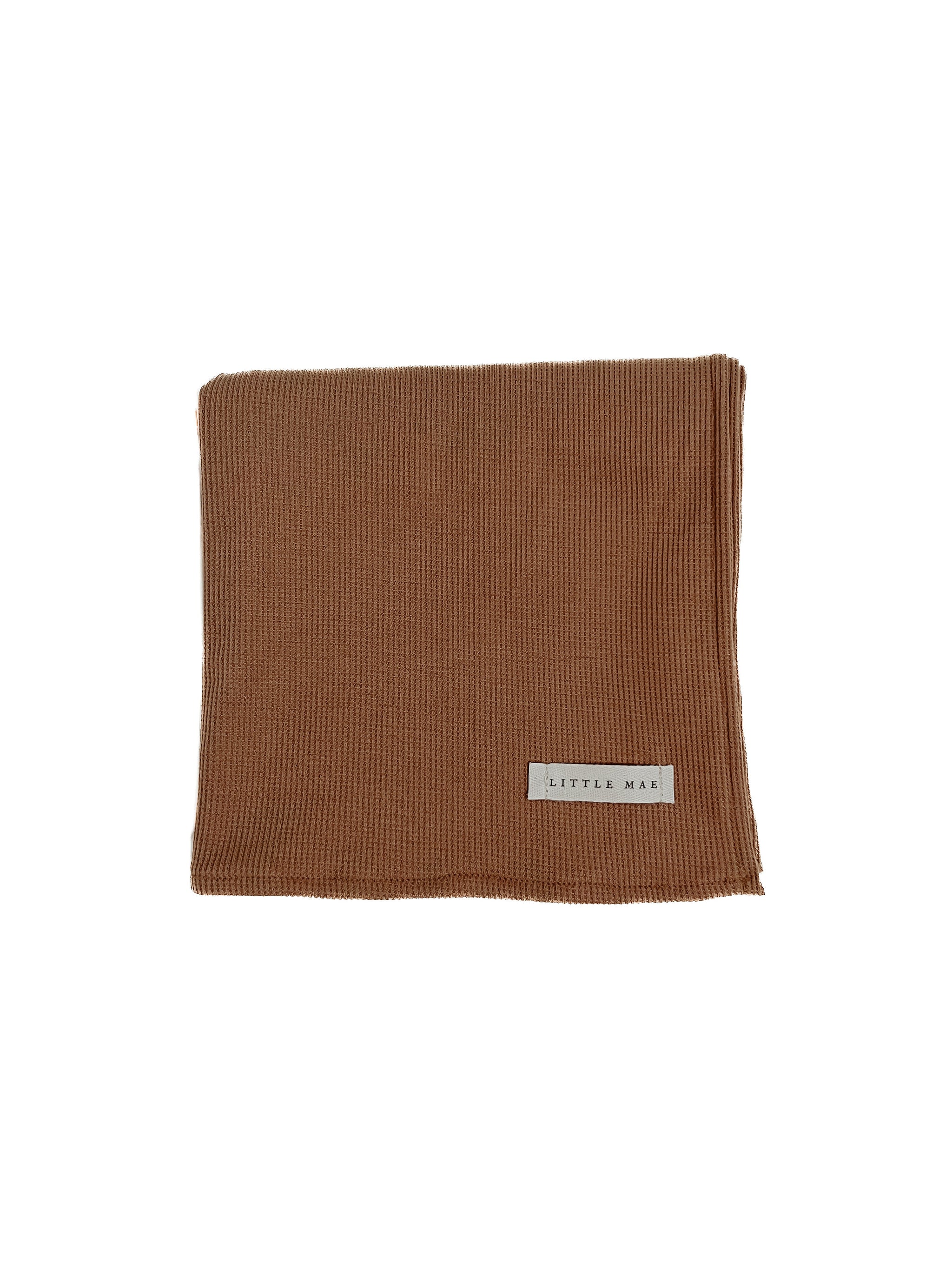 Caramel Waffle Knit Blanket