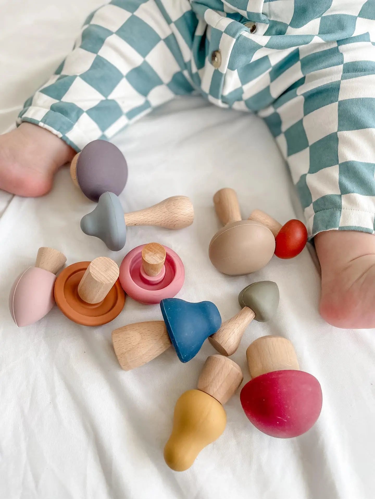 Three Little Tots Mushroom Mix and Match Toy 24pc Lytl, third additional photo