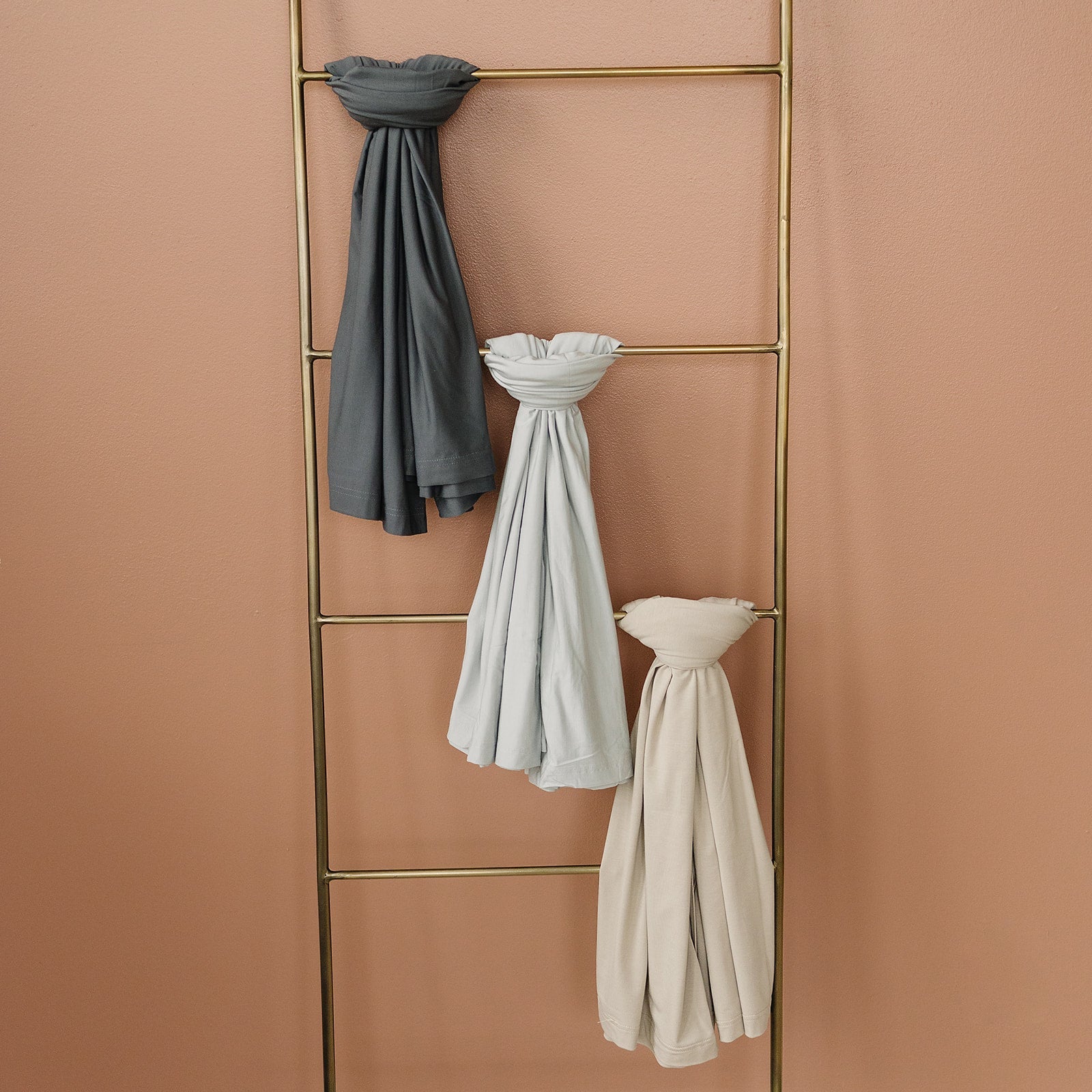 Three Little Tots Stone Bamboo Stretch Swaddle, third additional photo