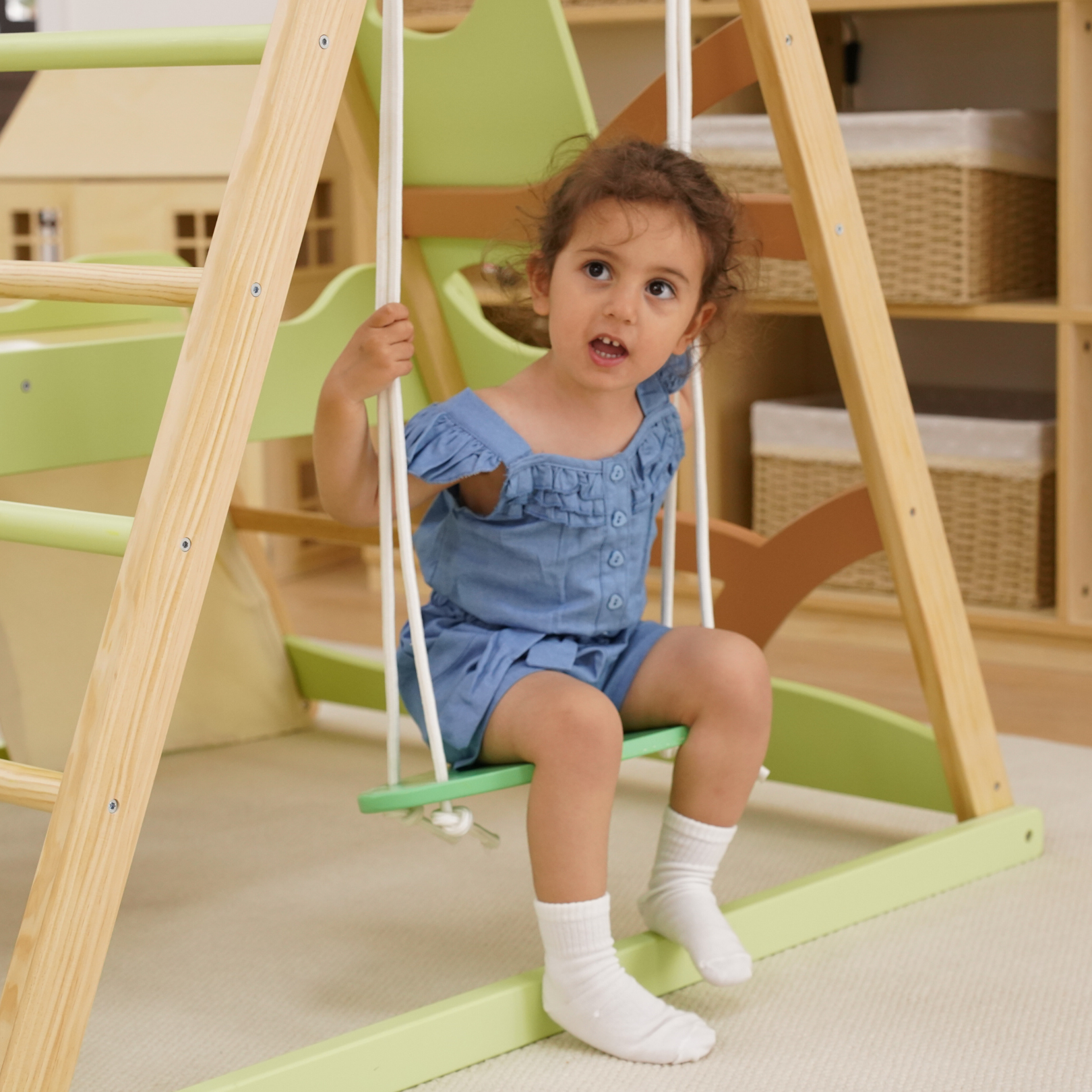 Three Little Tots Avenlur Bush 6-in-1 Indoor Wooden Jungle Gym Climber Montessori Toddler Playset wi, extra product detail