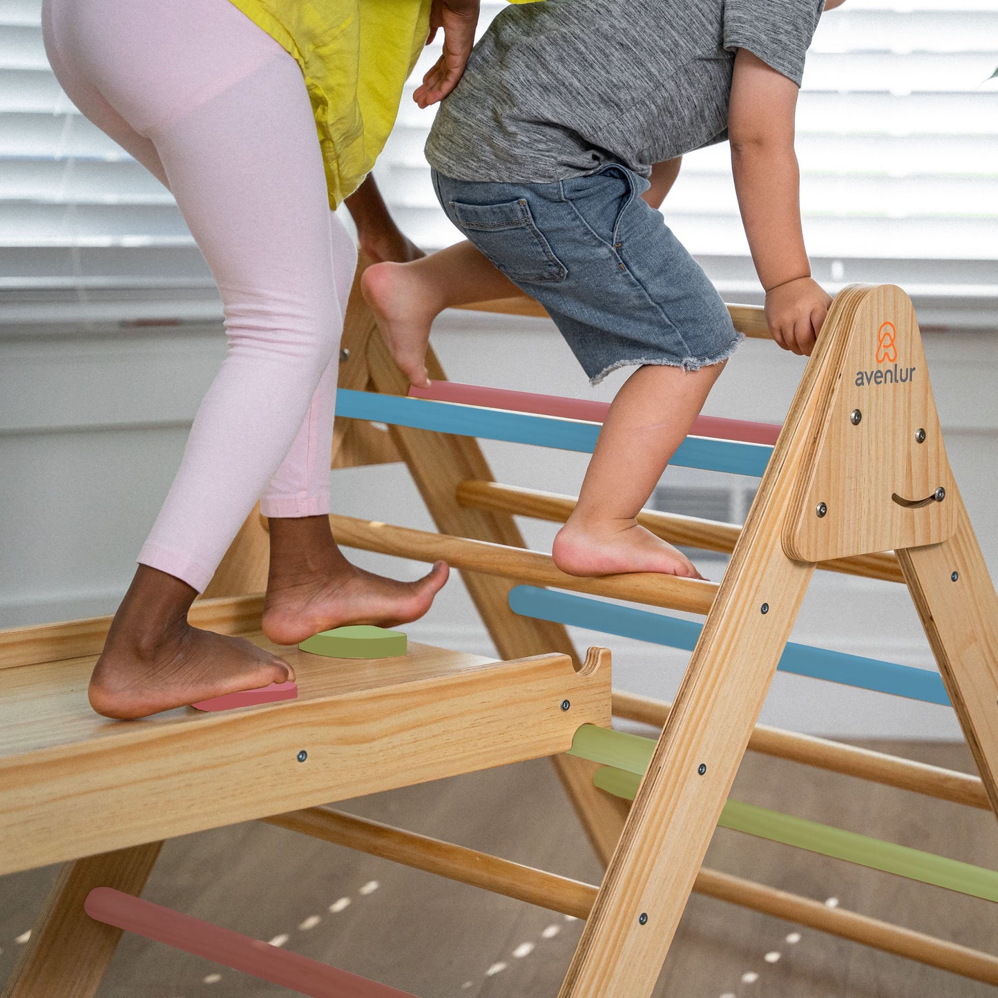 Three Little Tots Hazel Pikler Triangle Slide and Rocker Set, additional product photo