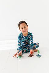 Three Little Tots Bamboo Pajama Set -Arlo Dino, alternate angle