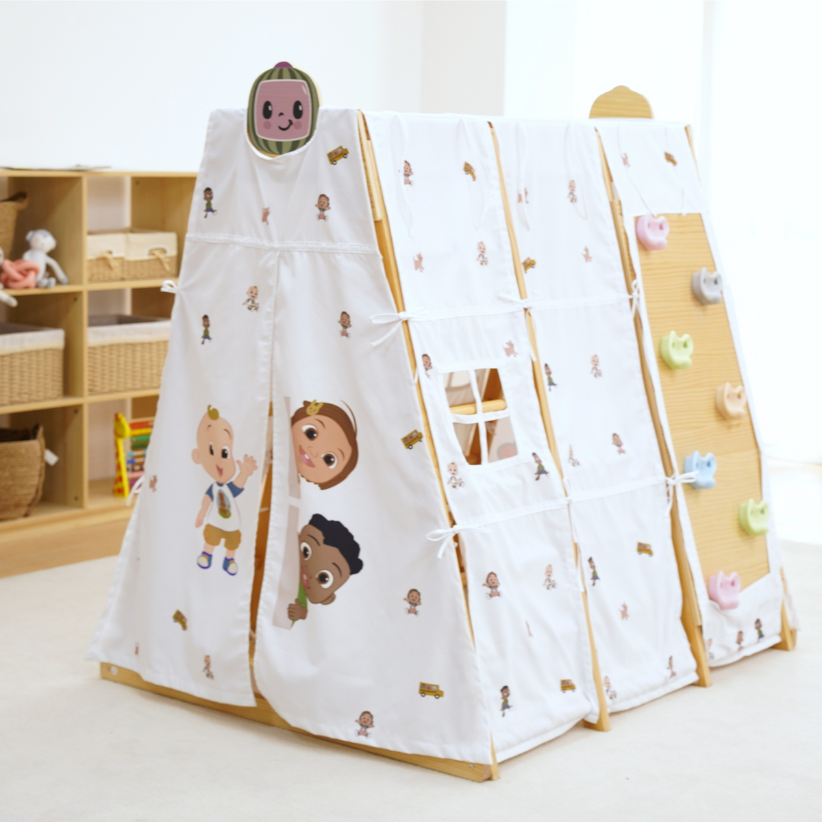 Three Little Tots Cocomelon Play Tent Cover Fits Avenlur Large Magnolia Climbing Playset Tent Only
