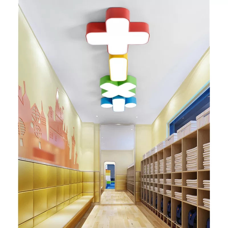 Colorful Symbol Shade Ceiling Light - Fun LED Kids Fixture for Bedrooms and Playrooms