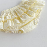 Pale Yellow/Beige Summer Girls Top and Bloomers Set
