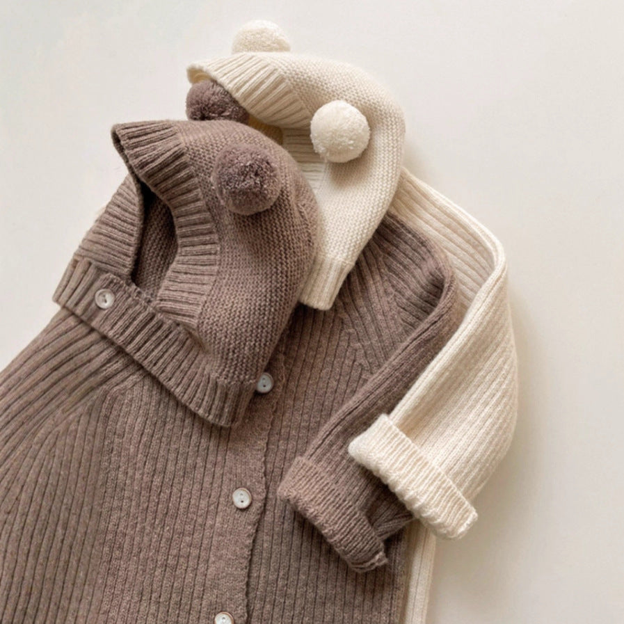 Children's Clothes Romper With Bear Hat
