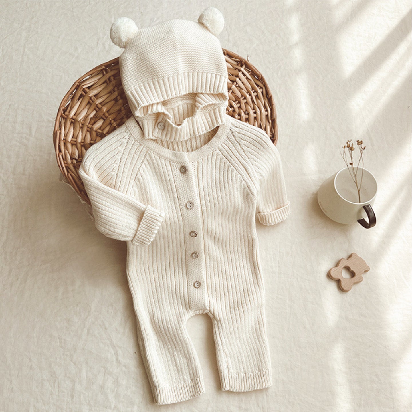 Children's Clothes Romper With Bear Hat