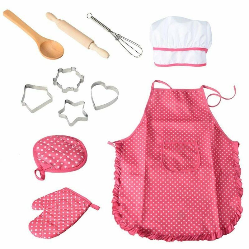Three Little Tots Children's apron cake cooking tools, in Red
