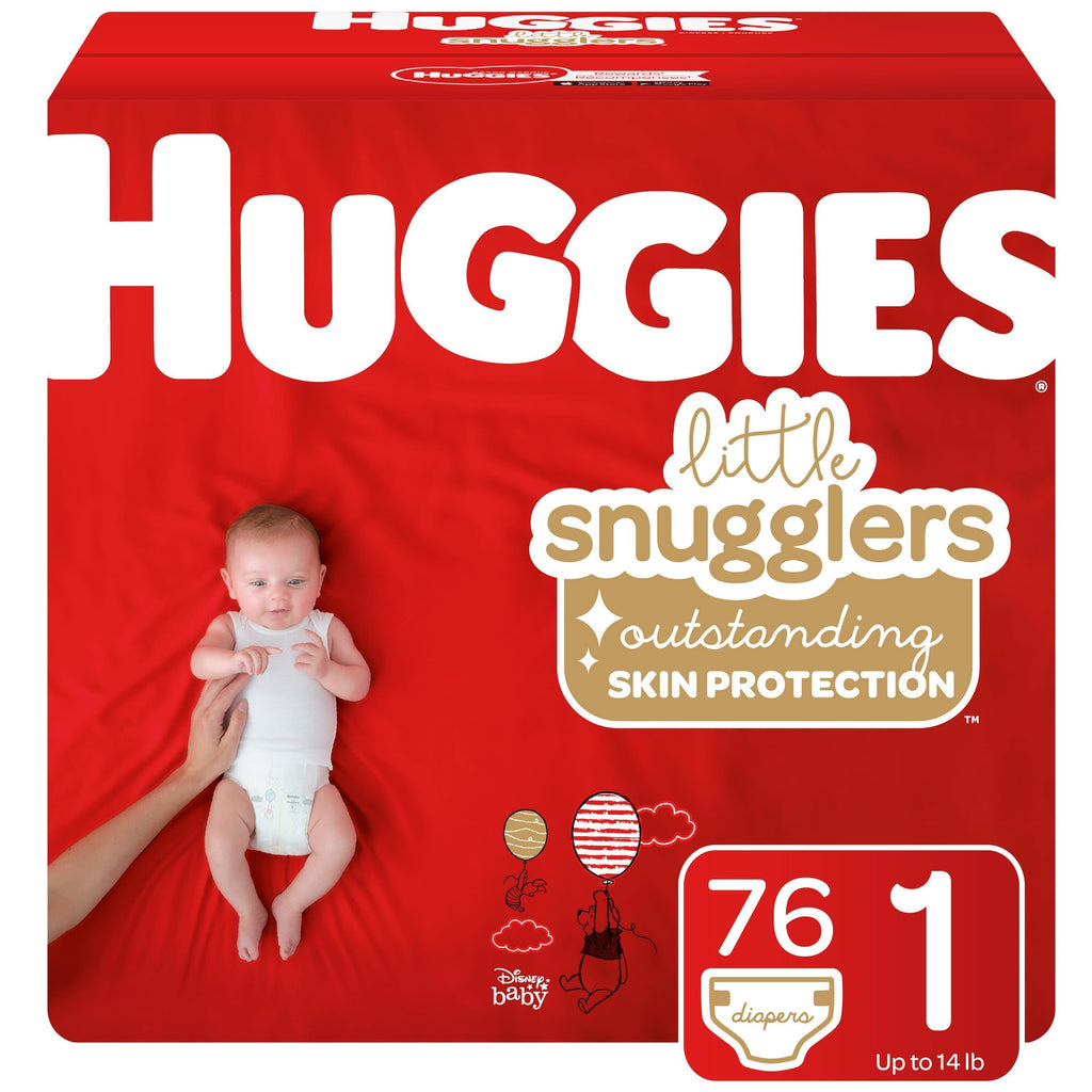 Huggies Little Snugglers Baby Diapers Size 1; Count 76