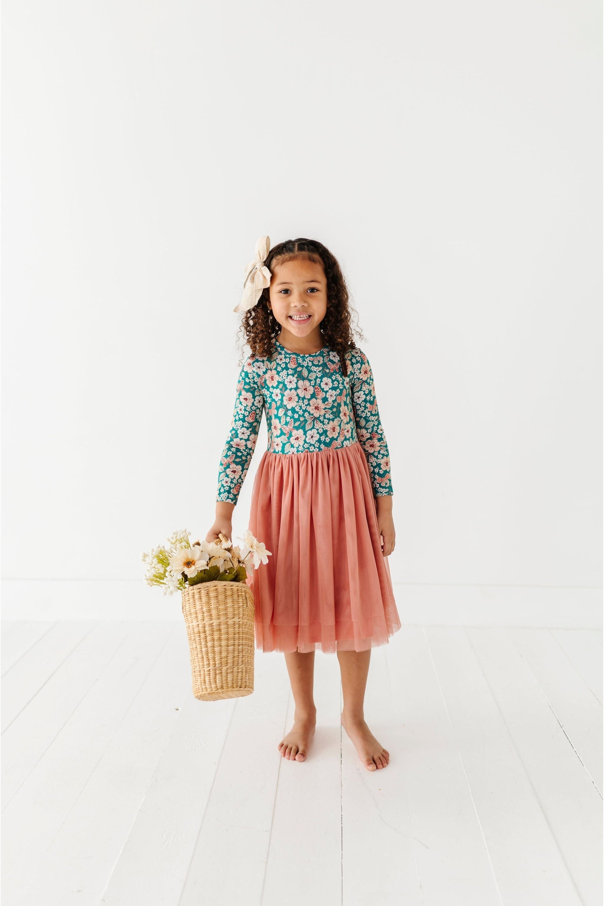Bamboo Tulle Dress - Juniper