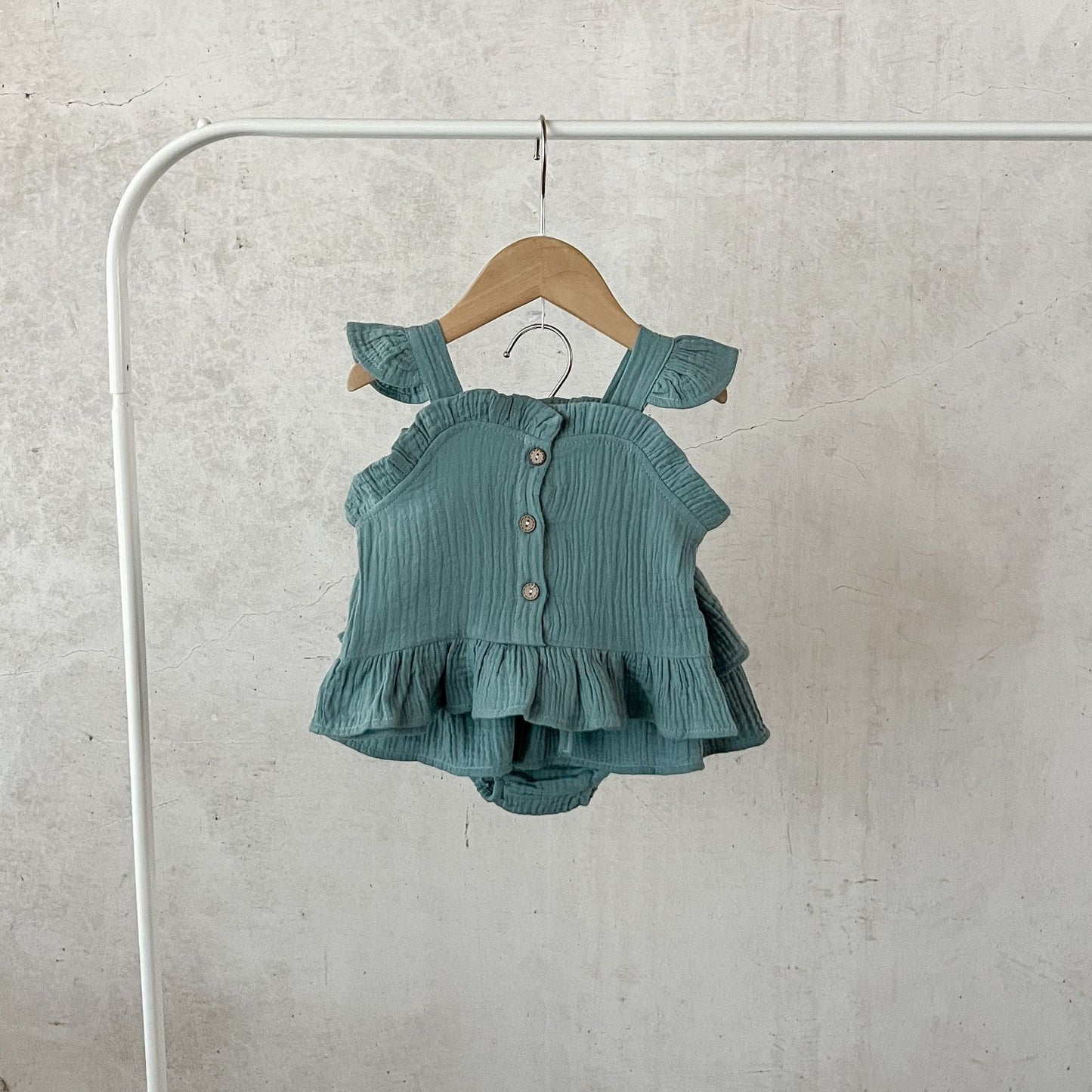 Girls Ruffle Summer Top and Bloomers Set