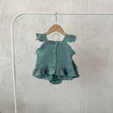 Girls Ruffle Summer Top and Bloomers Set