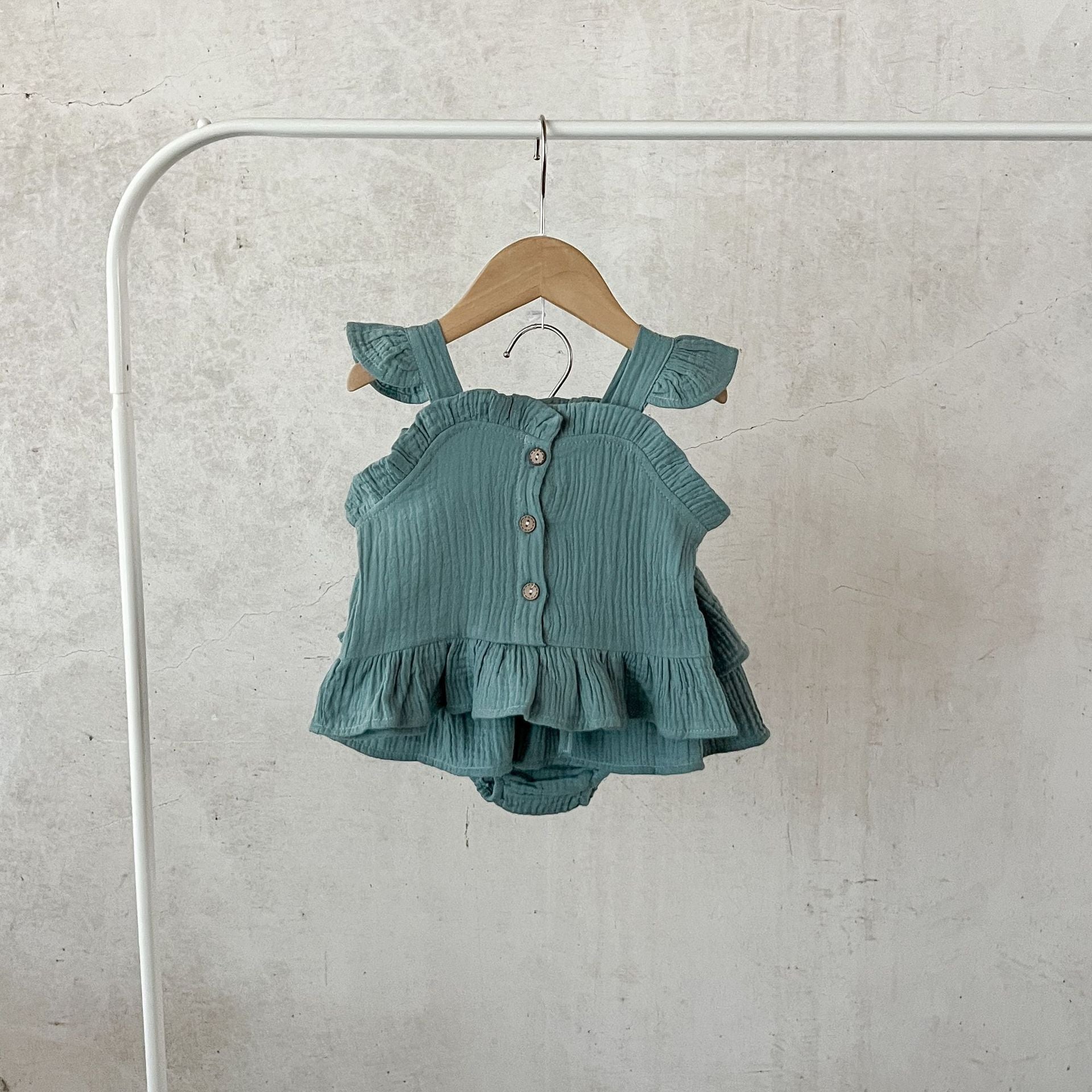Girls Ruffle Summer Top and Bloomers Set
