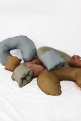 Clay Wipeable Nursing Pillow Cover