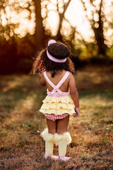 He is risen ruffle romper