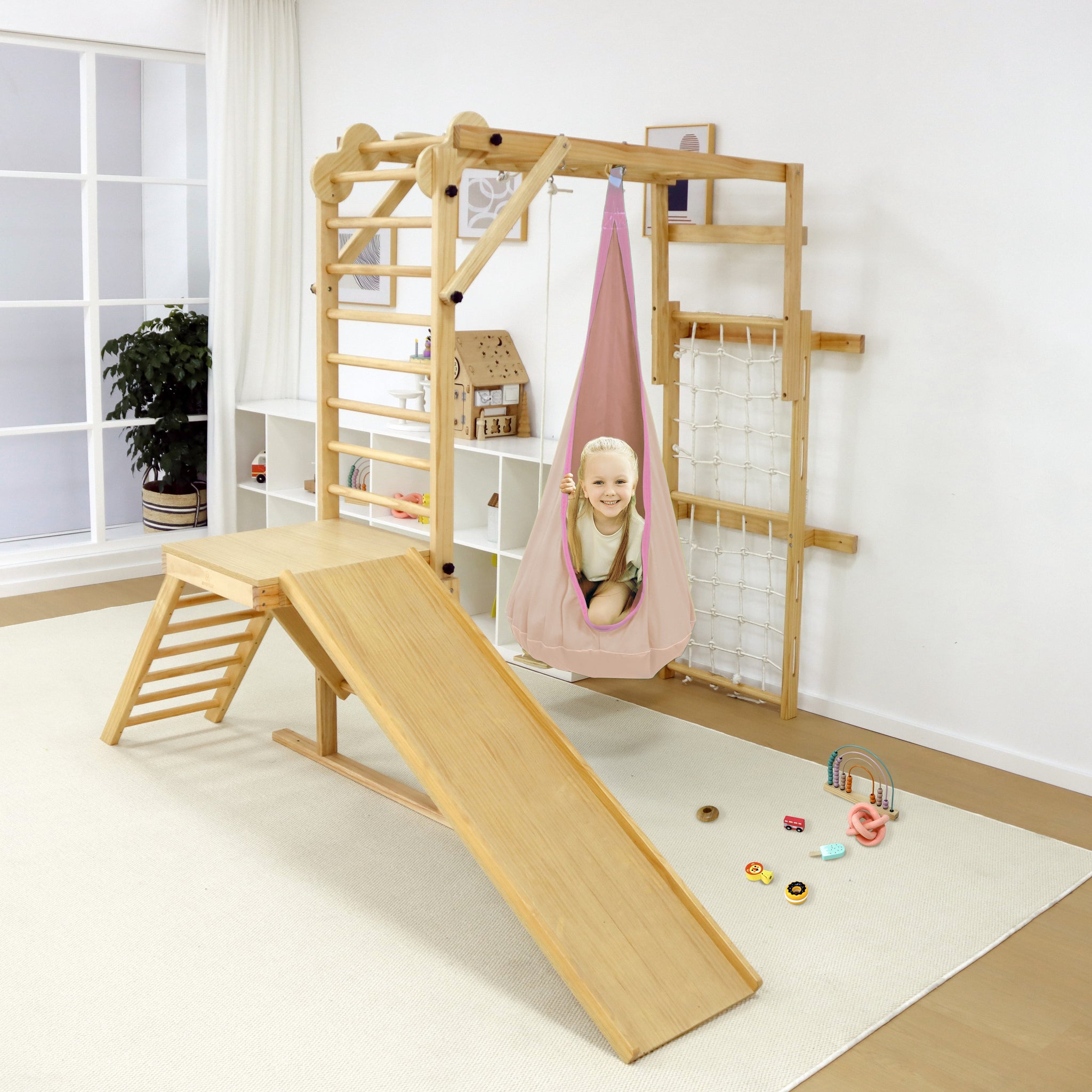 Three Little Tots Avenlur Sensory Swing Hammock Tear Drop Attachment for Grove Walnut Neem and Betul, supplementary photo