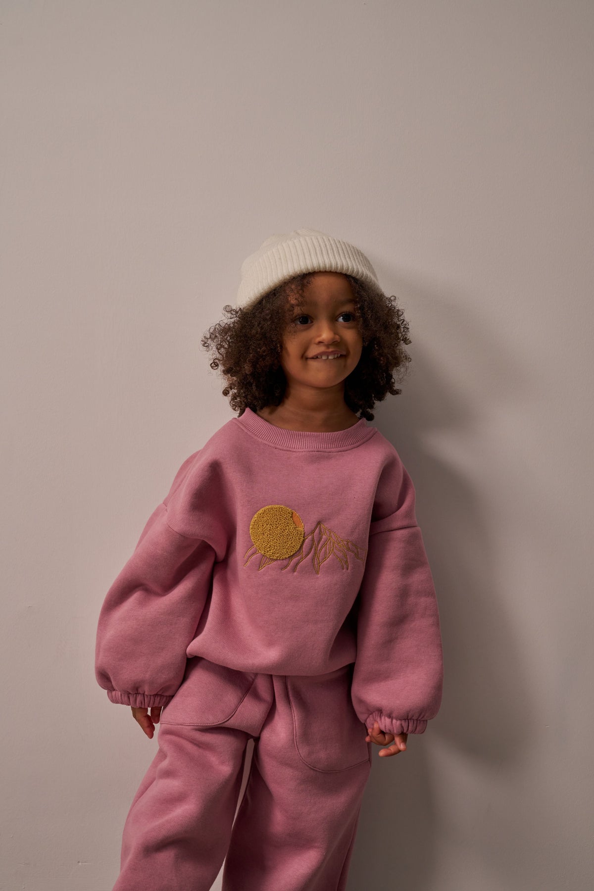 Three Little Tots Sunset Pink Sweat Set
