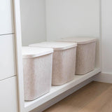 Three Little Tots The Sculpted Bin - Original with Lid Set of 3, in Stone