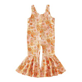 Flowers Bell Bottoms Overalls