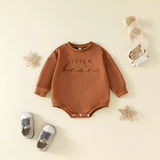 Three Little Tots Children Alphabet Embroidery Long-sleeve Jumpsuit