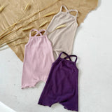 Baby Sunken Stripe Camisole One-piece Romper