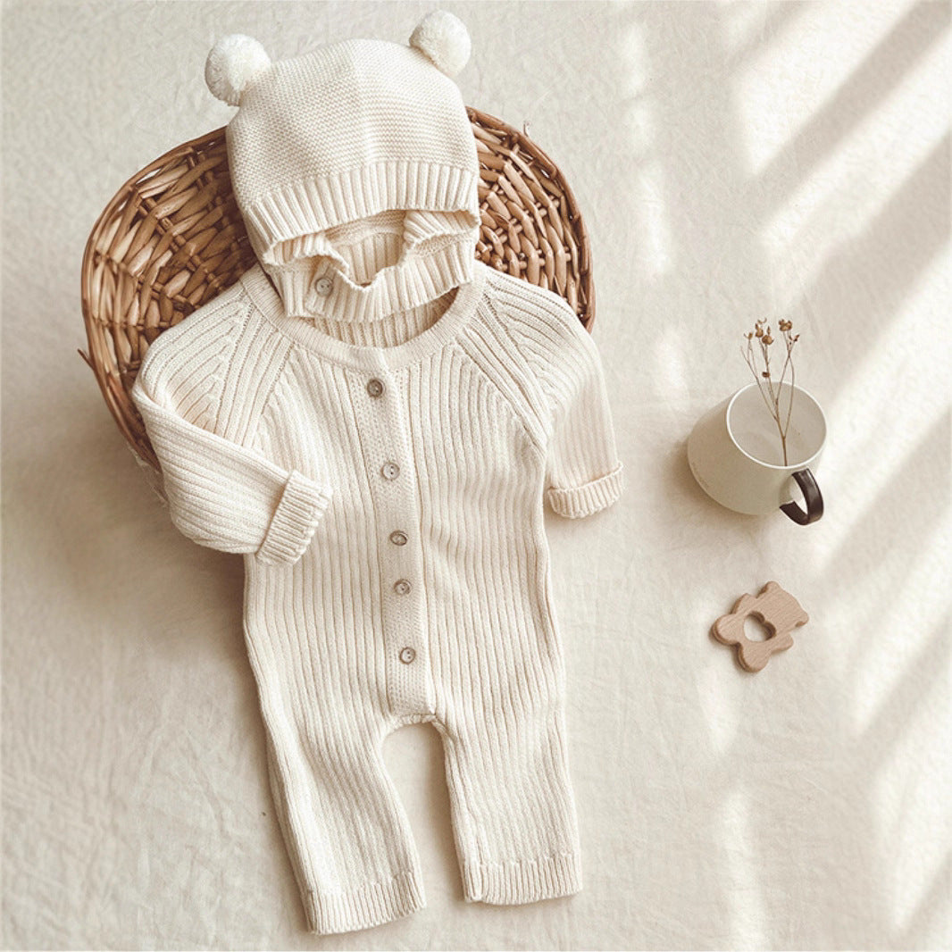 Children's Clothes Romper With Bear Hat