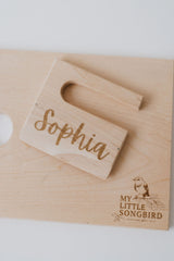 Children's Wooden Cutting Board Set with  Fruit Knife
