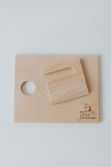 Children's Wooden Cutting Board Set with  Fruit Knife