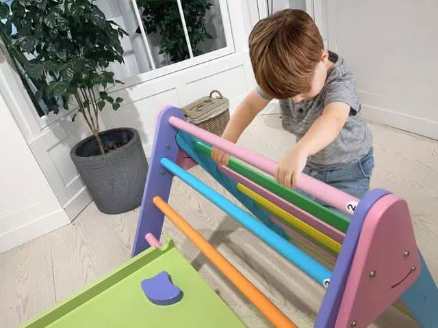 Three Little Tots Hazel Pikler Triangle Slide and Rocker Set, additional product photo
