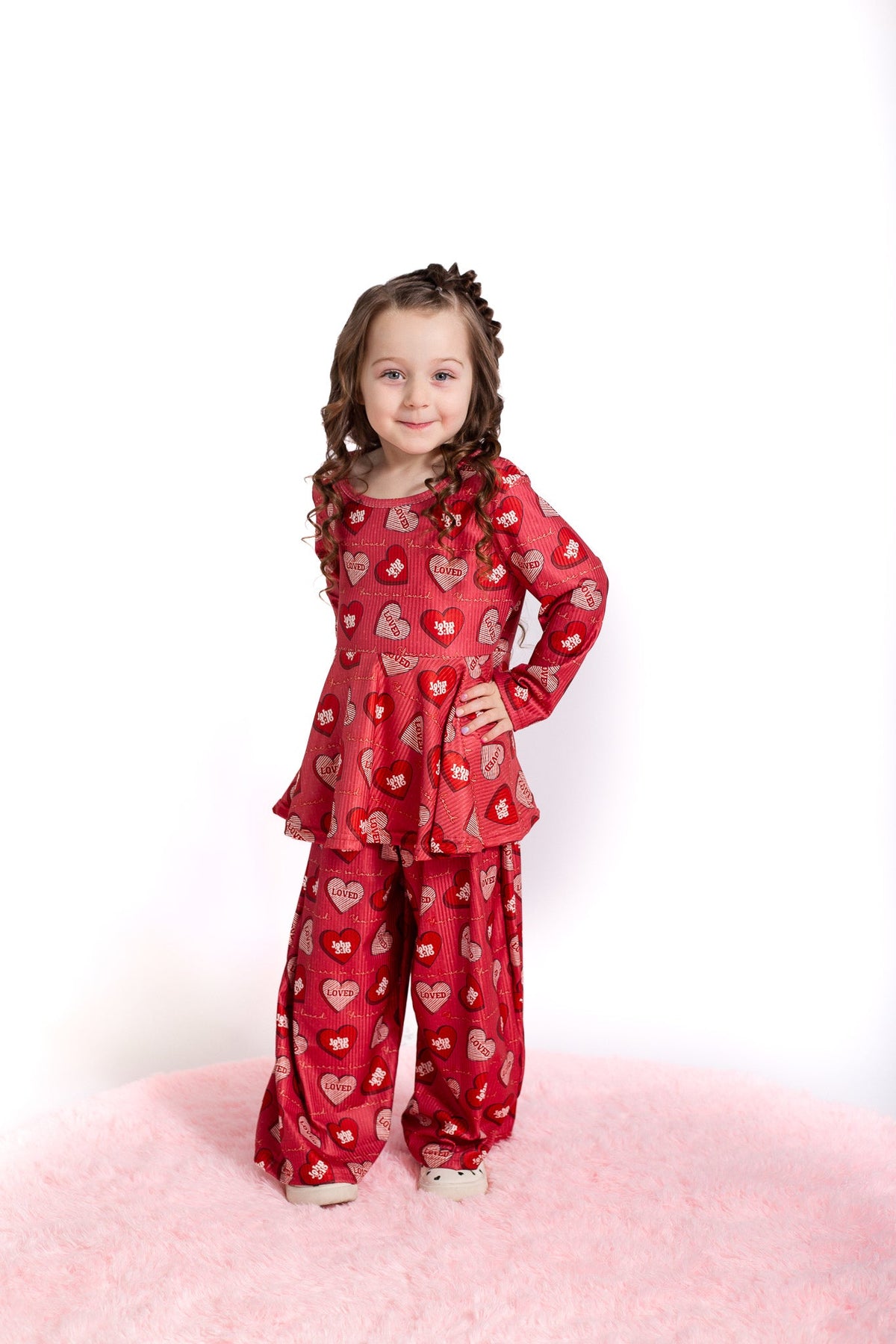 Three Little Tots You are so loved ribbed lounge set, extra product detail