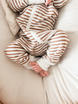Oat Ribbed Baby Lounger Cover