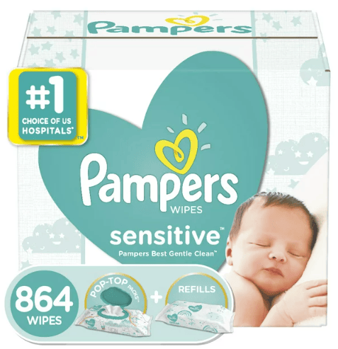 Pampers Sensitive Baby Wipes; Refill Character; 864 Count