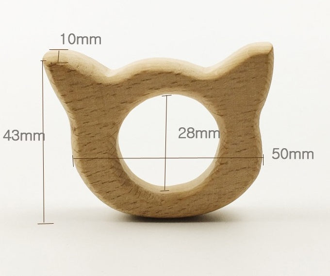 Three Little Tots Beech Wood Baby Teethers, second additional photo