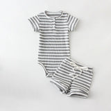 Neutral Onesie and Short Ribbed Set