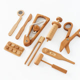Three Little Tots Wooden Doctor Pretend Play Set Montessori Medical Tools for Kids