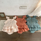 Girls Ruffle Summer Top and Bloomers Set